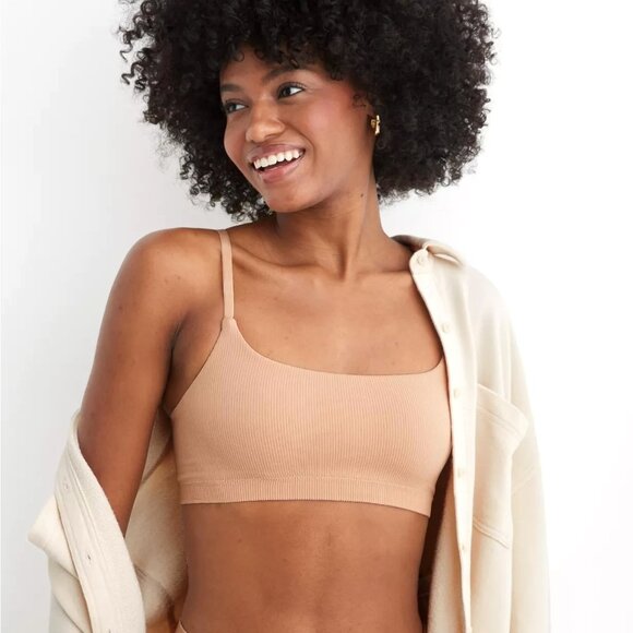 AE Seamless Padded Scoop Bralette, Sands, XXS, NWT - Picture 1 of 9